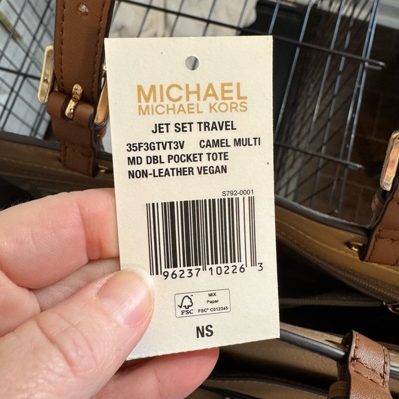 Michael Kors Beige Leather Tote - Picture 6 of 6